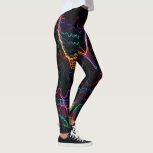 Electric Pulse: Symphony of Neon Frequencies Leggings