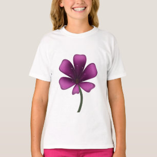 Electric Purple Glossy Bloom Moody Dark Botanical T-Shirt
