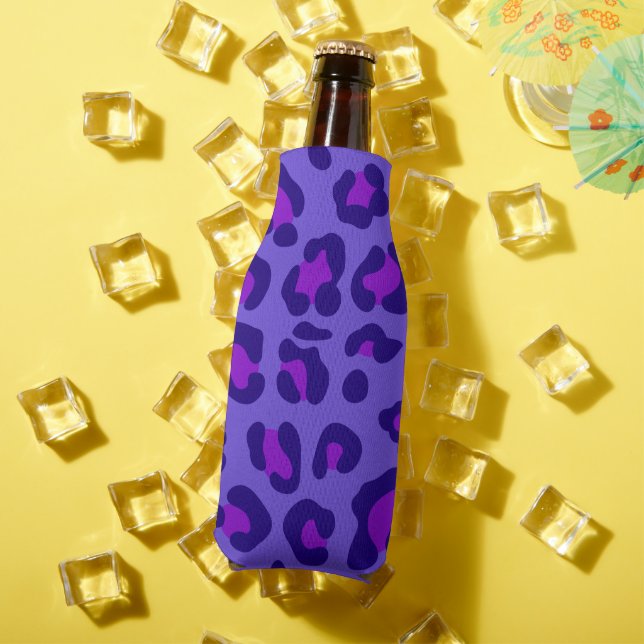 "Electric Purple Leopard" Bottle Cooler (In Situ Summer)