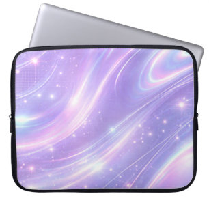 Electric purple neon patterns AI art Laptop Sleeve