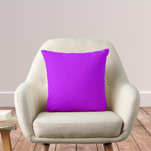 Electric Purple Solid Colour Throw Pillow