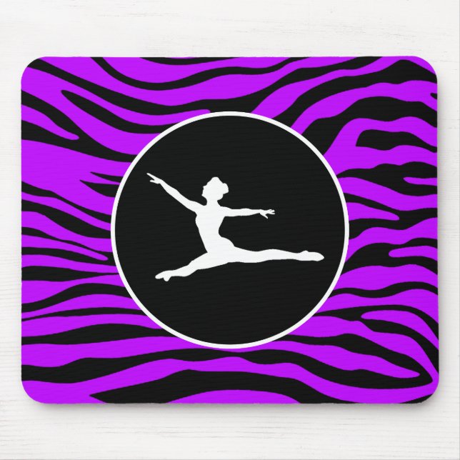 Electric Purple Zebra Stripes; Ballet Mouse Pad (Front)