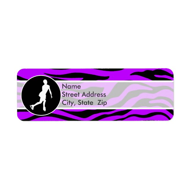 Electric Purple Zebra Stripes; Figure Skating (Front)