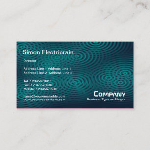 Electric Rain (Plain) - Teal Business Card