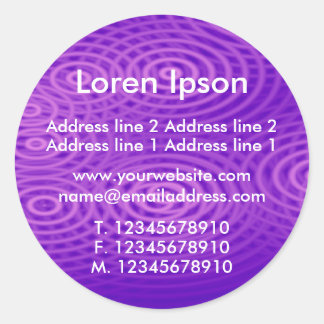 Electric Rain Purple Business / Profile Classic Round Sticker