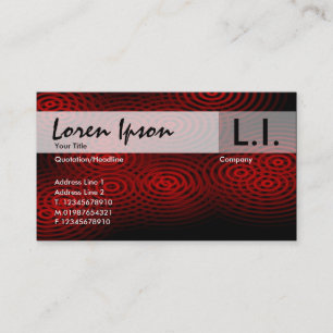 Electric Rain - Red Business Card
