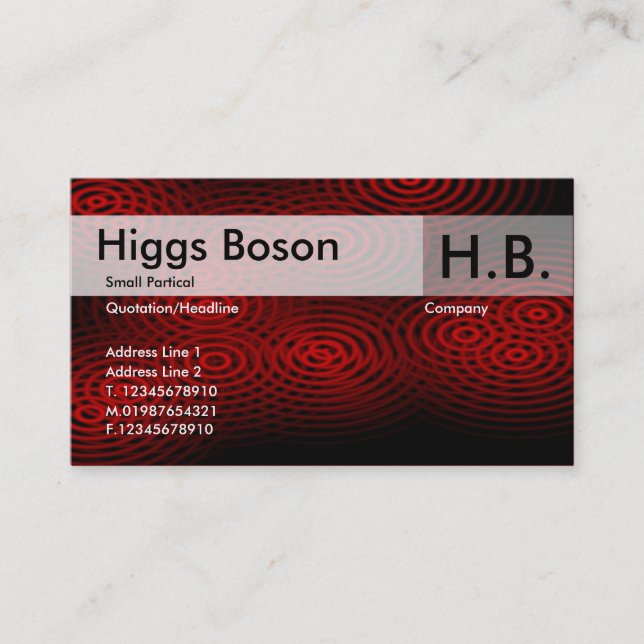 Electric Rain - Red - Customized Business Card (Front)
