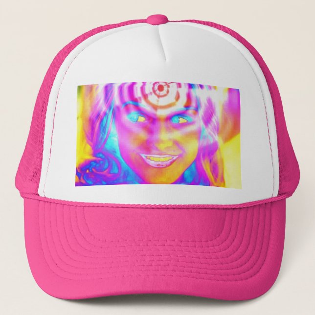 Electric Rainbow Trucker Hat (Front)