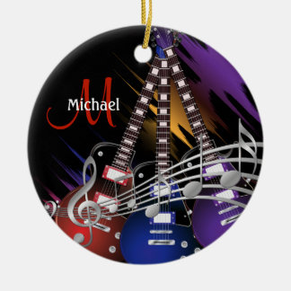 Electric Rock Guitar🎸 Music Design Ceramic Ornament