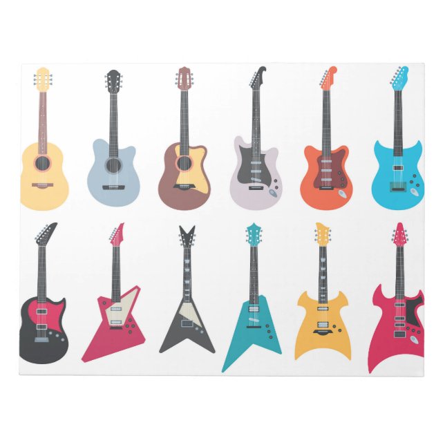 Electric rock guitar notepad (Front)