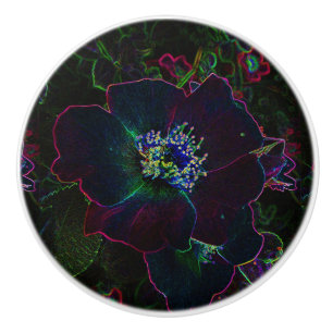 Electric Rose Ceramic Knob