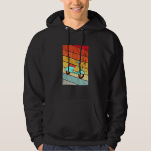 Electric Scooter Vintage Retro Sunset Electric Mop Hoodie