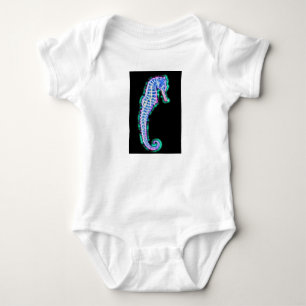 Electric Seahorse Baby Bodysuit