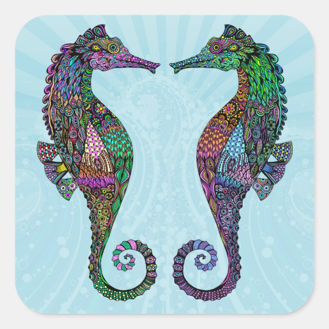 Electric Seahorse Stickers (Front)