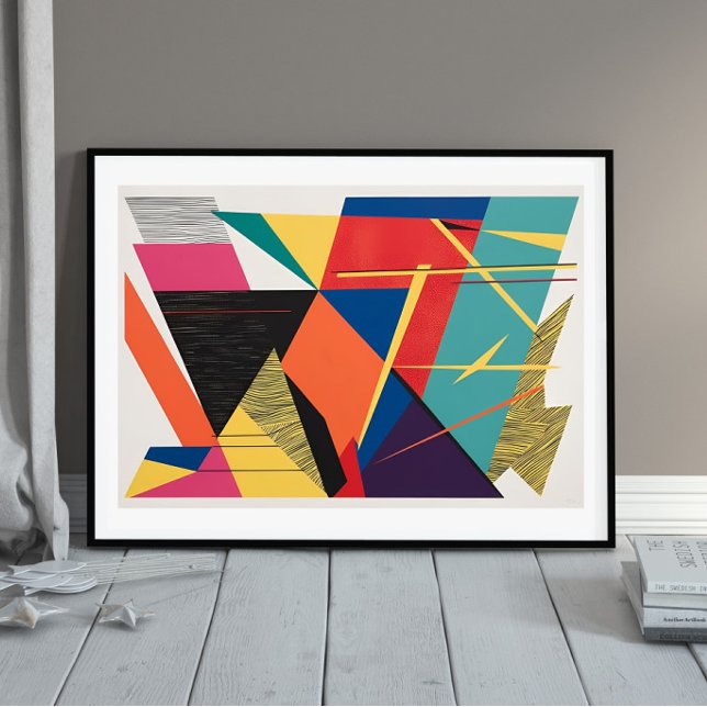 Electric Shapes: Abstract Geometric Explosion Poster (Creator Uploaded)