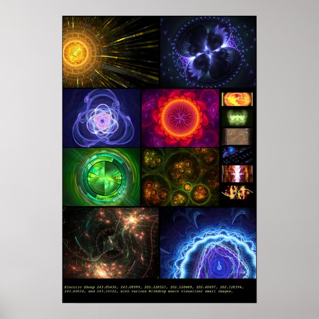 Electric Sheep + Milkdrop (Various #11) Poster (Front)