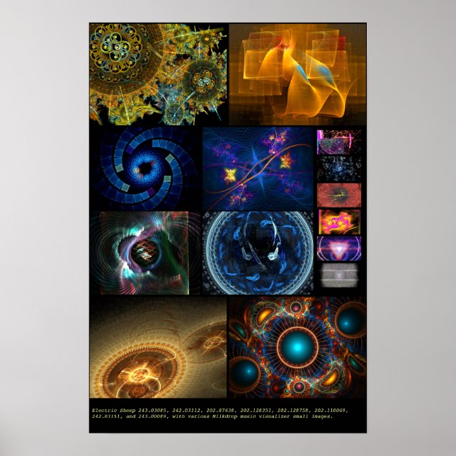 Electric Sheep + Milkdrop (Various #12) Poster (Front)