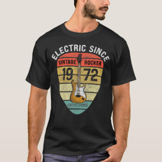 Electric Since 1972 Vintage Guitar Rocker T-Shirt