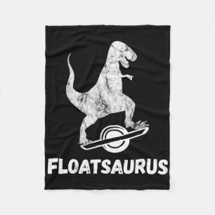Electric Skateboard Float T-rex Saurus One Wheel V Fleece Blanket