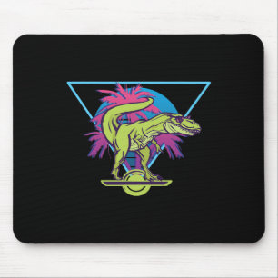 Electric Skateboard Modern Floating T-rex Retro On Mouse Pad