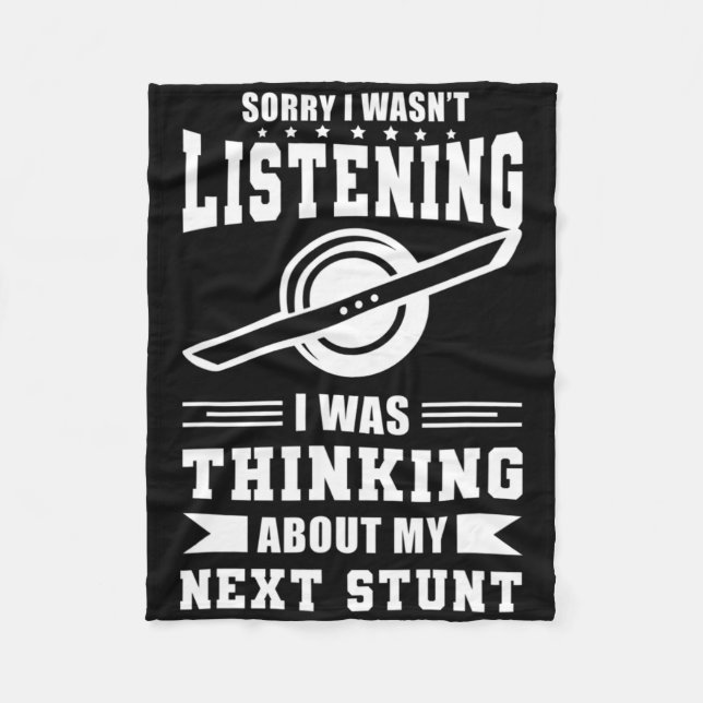 Electric Skateboard Sorry I Wasn't Onewheel Float  Fleece Blanket (Front)