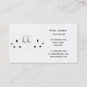 Electric socket from the UK Business Card