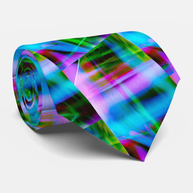 Electric Spectrum Weave Tie (Rolled)