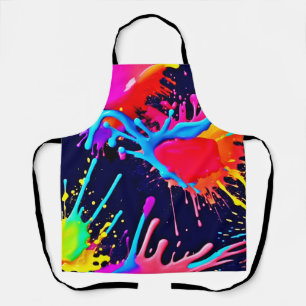 Electric Splashes of Vivid Colours Apron