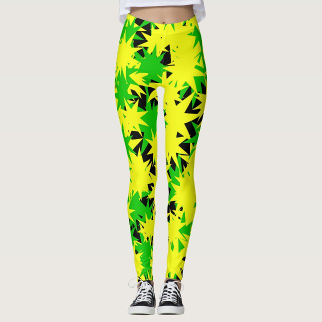 Electric Star Burst Leggings (Front)