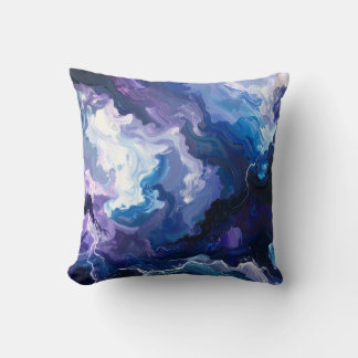  Electric Storm Abstract Throw Pillow