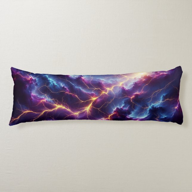 Electric Storm - Lightning Streaks Body Pillow (Front)