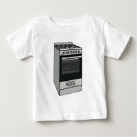 Electric stove cartoon illustration