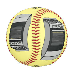 Electric stove cartoon illustration baseball