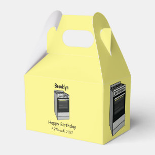 Electric stove cartoon illustration favor box