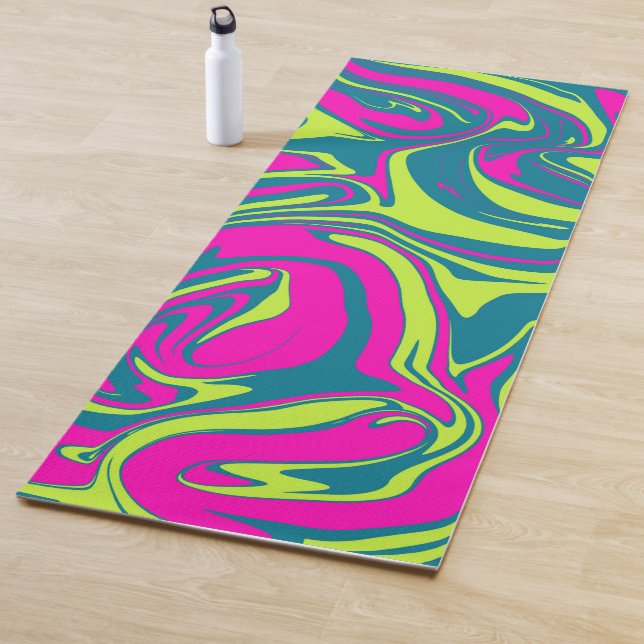Electric Teal Oil Slick Yoga Mat (In Situ)