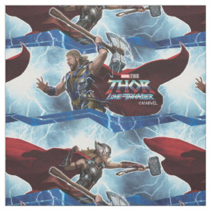 Electric Thor and Mighty Thor Pattern Fabric