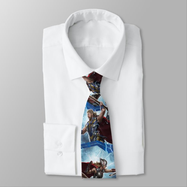 Electric Thor and Mighty Thor Pattern Tie (Tied)