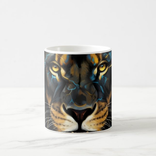 Electric Thunder Lion Coffee Mug (Center)