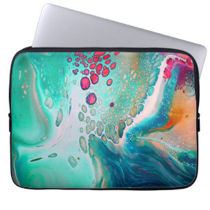 Electric Tides of Color Marble Laptop Sleeve