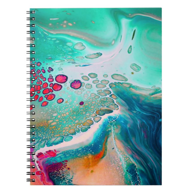 Electric Tides of Color Marble Notebook (Front)