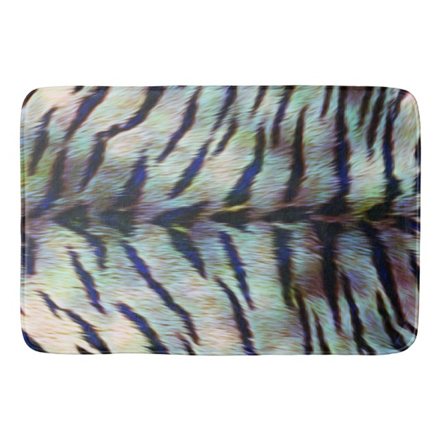 Electric Tiger Skin Print Bath Mat (Front)