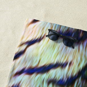 Electric Tiger Skin Print Beach Towel