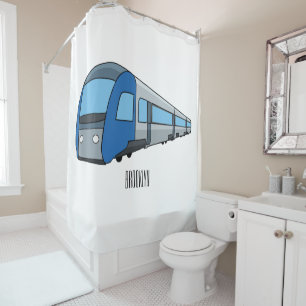 Electric train cartoon illustration