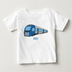 Electric train cartoon illustration  baby T-Shirt