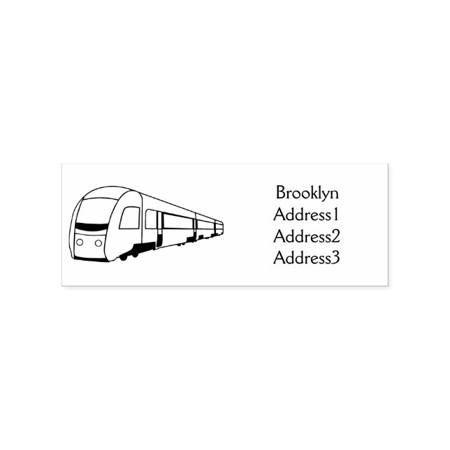Electric train cartoon illustration rubber stamp (Imprint)
