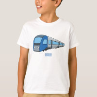 Electric train cartoon illustration