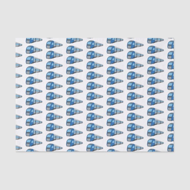 Electric train cartoon illustration tissue paper (Front)