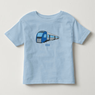 Electric train cartoon illustration toddler t-shirt