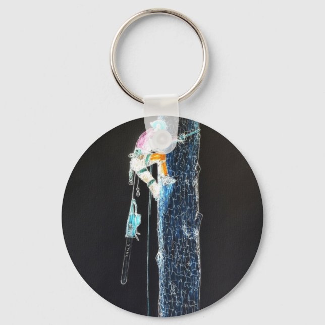 Electric  Tree Surgeon Arborist chainsaw Keychain (Front)