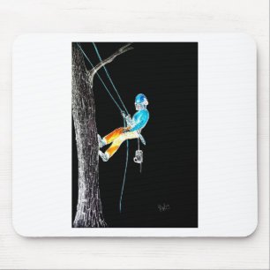 Electric Tree Surgeon Arborist chainsaw Mouse Pad